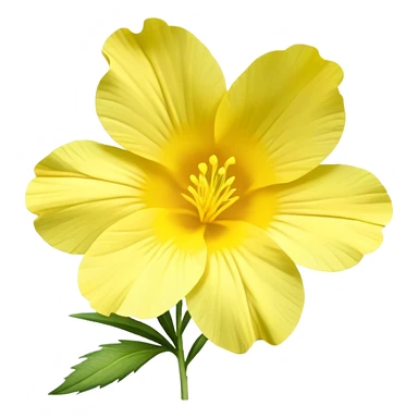 evening primrose flower yellow petals sticker