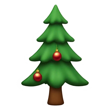 Christmas tree with brown ornaments sticker