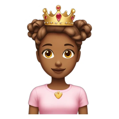 Girl with crown and teddy sticker