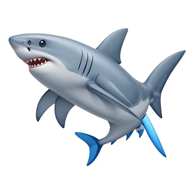 Put blue Nike shoes on the fins of the shark sticker
