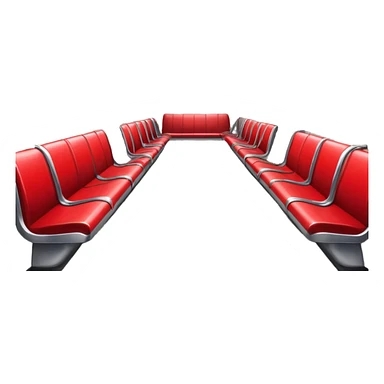 Soviet metro interior with red seats sticker