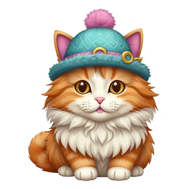 Cat in a hat sticker