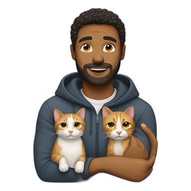 Man with a cat sticker