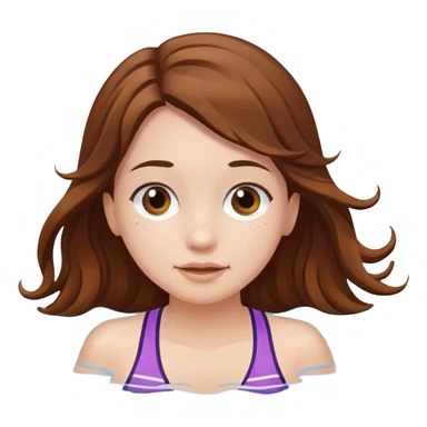Girl swimming  sticker