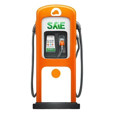 Orange gas station pump sticker