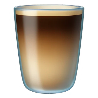 Gradient coffee in a glass cup sticker