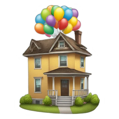 up house with ballons sticker