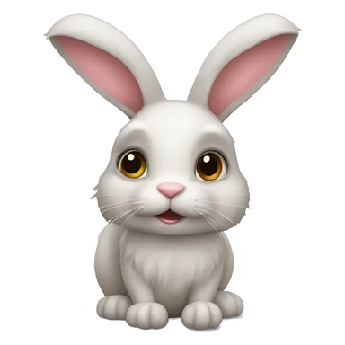 bunny on fie sticker