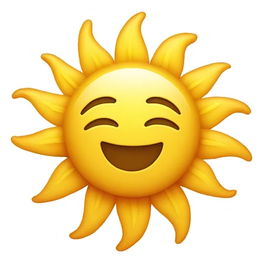 A happy sun emoji sticker