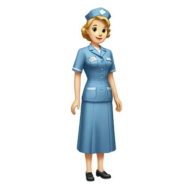 nurse uniform 1940 sticker