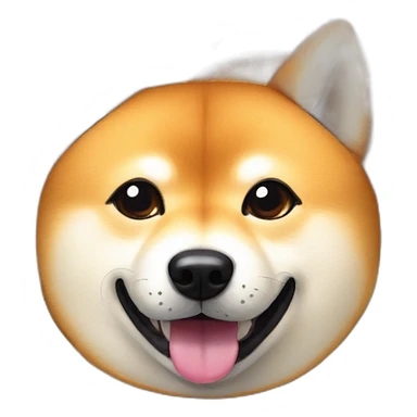 shiba inu face on bread sticker
