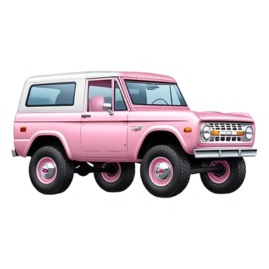 Light pink bronco truck sticker