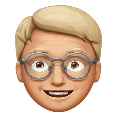 Happy face with glasses sticker