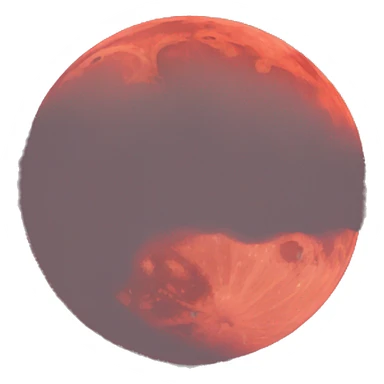 Red moon sticker