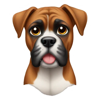 boxer dog in love sticker