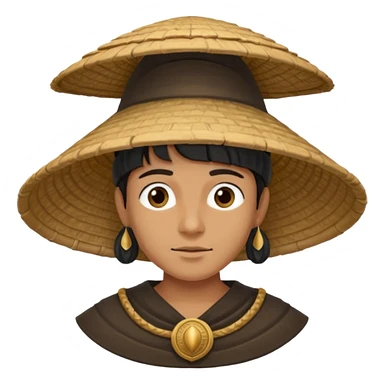 ancient roman conical hat, black, half body sticker