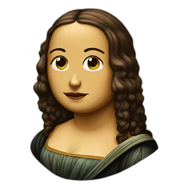 Sad monalisa sticker