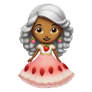 strawberry shortcake in a lehenga  sticker