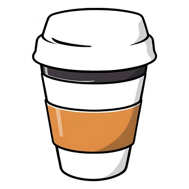 coffee cup in soft pink color sticker