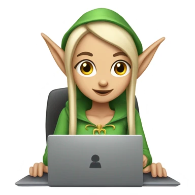 an elf woman login sticker