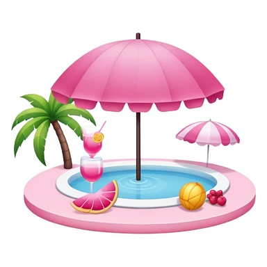 Pink summer sticker
