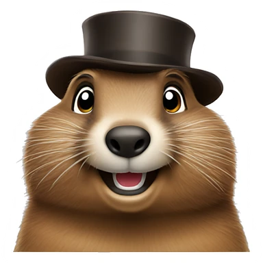 Groundhog smiling  sticker