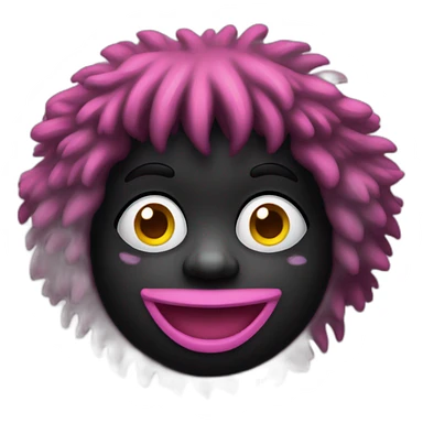 Pink gollywog sticker
