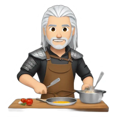 Geralt of rivia cooking sticker