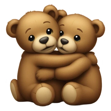 Teddy bears hugging sticker