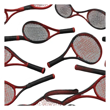  luxury Tennis racket in black and cherry red sticker