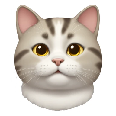Cat with chubby face sticker