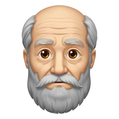long bearded elderly  sticker