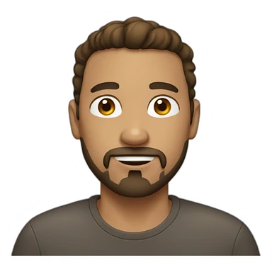 brown haired man with goatee sticker