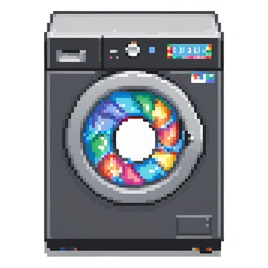 washing machine with spinning cycle sticker