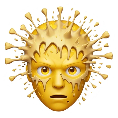 yellow exploiding head man sticker