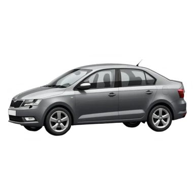 Dark grey Skoda Rapid sticker
