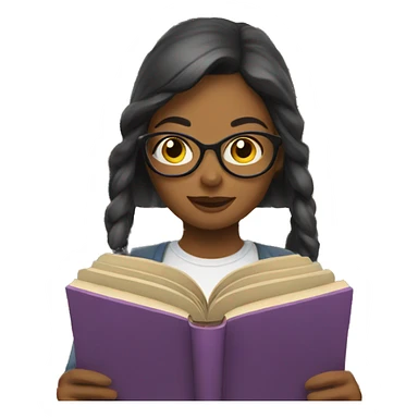 woman reading a book sticker