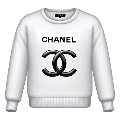 sweater White chanel sticker