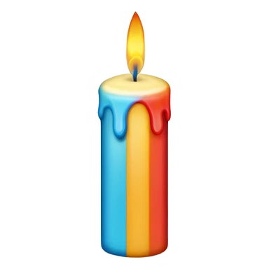 Sign € birthday candle  sticker