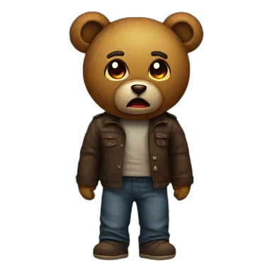 horror teddy sticker