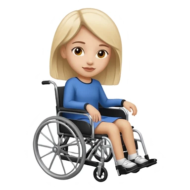 Girl sitting in a wheelchair  sticker