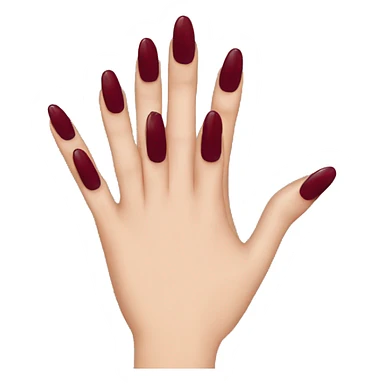 dark red nails sticker