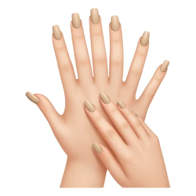 beautiful female hands with beige manicure sticker