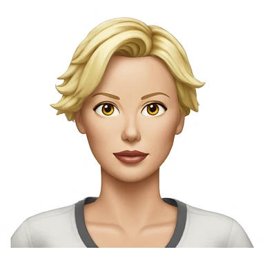 ultra realistic charlize theron wearing shirt sticker