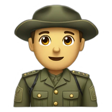 soldado recibiendo ordenes sticker