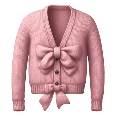 Cardigan with bow sticker