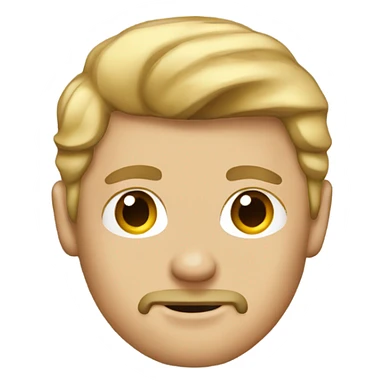 Dirty blonde hair man in coffee mug sticker