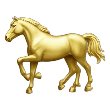 Horse emblem in gold sticker