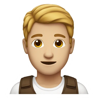 White person with brown hai sticker