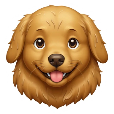 Golden retriever with mud on its mouth  sticker